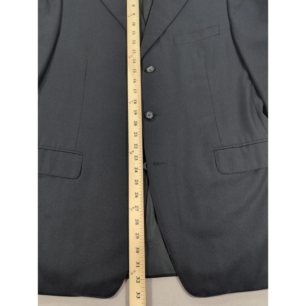 Canali Exclusive Collection Suit Mens 42R Black Super 150s Wool Italy Luxury 2pc